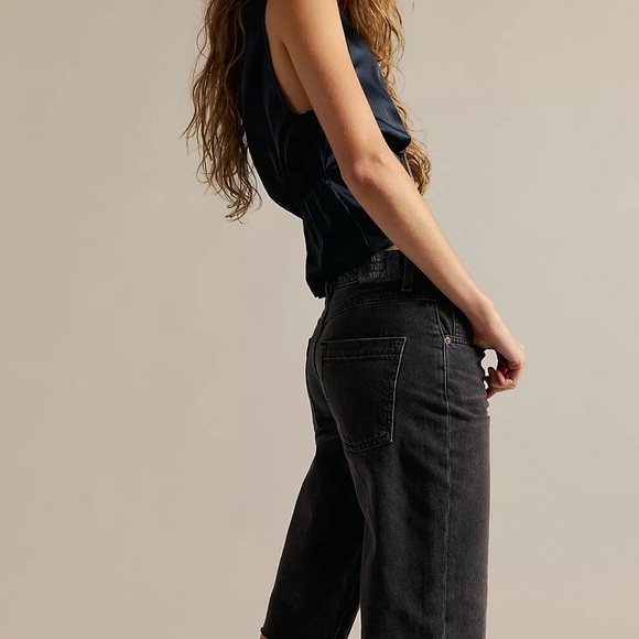 NWT Free People Jam Session Relaxed Capri Jeans/black/size 29 - Picture 4 of 4